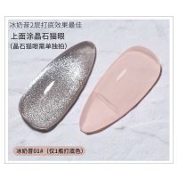 万能晶石猫眼甲油胶2020年新款极光百变冰沙宽猫眼胶透明金石美甲 冰奶昔一号打底(不含晶石猫眼)