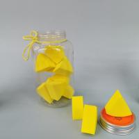 一桶美妆蛋5个李佳琦粉扑不吃粉化妆葫芦水滴橄榄切面干湿两用 扇形12粒黄色