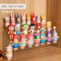 手办盲盒收纳盒桌面收纳架茉莉Molly娃娃泡泡玛特公仔收藏展示架 [大号适配]三层展示阶梯