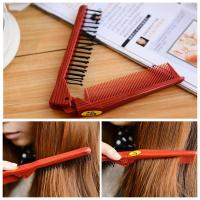 折叠梳子+时尚折叠镜子 双面镜小梳子旅行便携带美容化妆放大镜子