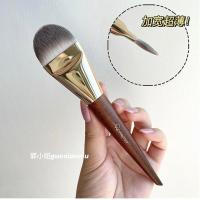 郭小妞 超薄加宽舌型粉底刷面膜刷不吃粉轻薄底妆 榉木金管超薄舌型粉底刷