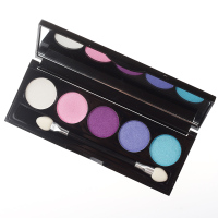 BOB精巧五色眼影 多色大地色裸妆眼影盘笔盒刷珠光防水彩妆盘 02#春晓盘