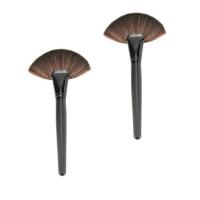单支扇形化妆刷大号余粉高光刷脸部轮廓刷美妆原木色黑色大扇形刷 黑色