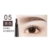 邦颜玫瑰精油双头眉笔防水防汗玫瑰精油一字眉初学者带眉刷B8202 深茶色