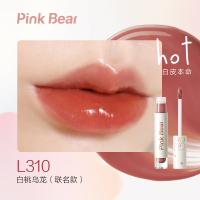PINKBEAR皮可熊琉光镜面水唇釉女学生党唇彩唇蜜白桃乌龙持久L310 L310 白桃乌龙色