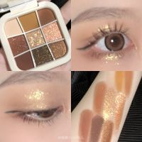 哆可小奶包九色眼影盘便携式平价小众学生款初学者香芋紫大地色盘 01#榛子巧克力—大地色