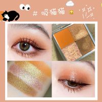 Flortte花洛莉亚九色眼影盘大地色粉紫盘珠光哑光闪片日常学生 四色盘 #吸猫猫