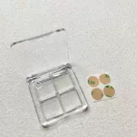 眼影盘空盘四色小巧便携眼影盘ins平价学生日常眼影盘小盒迷你 四格盘+双面胶贴