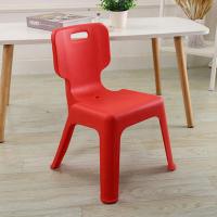 加厚儿童椅子靠背 幼儿园学习塑料 小凳子家用胶板凳靠椅宝宝餐椅 特厚A款 红色 坐高27cm 1个装