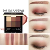 ODR绿缘萝眼影盘大地哑光显色平价学生亮片珠光闪粉防水小众便携 201奶茶大地哑光盘