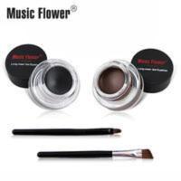 Music Flower2瓶装眼线膏防水持久防晕染黑+棕眼线胶懒人眼影配刷 Music Flower2瓶装眼线膏防水持久