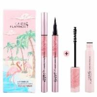 火烈鸟眼线笔睫毛膏组合套装防汗硬头不晕染眼线液笔初学者 眼线笔睫毛膏套装