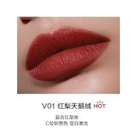完美日记天鹅绒丝绒莫奈唇釉雾面哑光持久唇釉显白学生卡片唇釉 复古红梨色V01