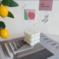 北欧塑料托盘圆形家用杂物化妆品收纳盘香薰摆件收纳盘木质ins风 白色魔方