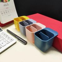 创意粘贴笔筒桌面可挂式笔筒显示器粘贴收纳盒壁挂式化妆品收纳盒 短款收纳盒**加送强力贴片 一个装丶颜色随机丶