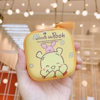 迷你小号耳机包可爱卡通数据线耳机线收纳包蓝牙耳机零钱整理盒子 小方包[7*7] 大脸三眼仔