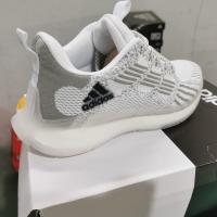 秋冬新款三叶草阿尔法跑步冰丝透气椰子鞋春秋透气爆米花男女鞋子 白色 36