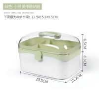 美甲工具箱大容量可放光疗机指甲油胶手提式多层收纳盒美甲师专用 绿色小号