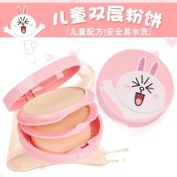 小伶玩具女孩儿童化妆套装无毒可水洗公主芭比过家家化妆品收纳盒 新品双层干湿粉底+带镜子粉饼 关注即送小伶签名照