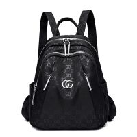 牛津布双肩包女2021新款潮时尚百搭休闲防水女士旅行帆布防盗背包 8033-23