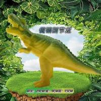 软胶恐龙世界玩具超大号霸王龙男孩发声动物模型儿童玩具益智早教 [中小款28cm]霸王龙 [逼真聲效]