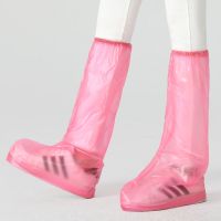 雨裤套男女防湿防水裤腿套成人儿童学生配雨衣穿加厚雨鞋防脏雨裤 儿童盖脚款40cm[红色] 均码