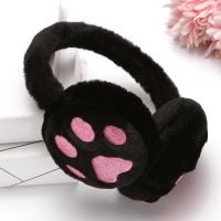 熊掌耳罩女冬季可爱防寒情侣耳套学生耳捂子卡通猫爪耳包护耳保暖 [熊掌耳罩]黑色