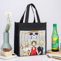 学生补习袋手拎书袋小学生用手提袋初中帆布袋补课包儿童卡通可爱 海贼王[尺寸23*13*25]