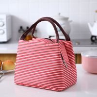 饭盒保温袋午餐包便当包大容量便携女手提带饭包防水保温铝箔袋子 红色