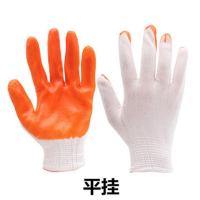 胶手套带胶手套劳保手套线手套尼龙手套棉线手套60/48/12挂胶手套 平挂 12双