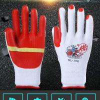 牛郎星胶片涂胶浸胶胶皮劳保手套耐磨防滑加厚防护工作工地 牛郎星NL198(白色)5双试用装 XL