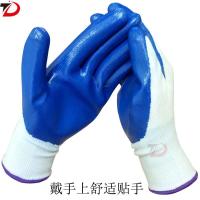 星宇手套 N518白尼龙丁腈涂乳胶薄款挂胶劳防耐磨防护 劳保手套 星宇518胶手套 6双