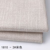 厂家直销加厚亚麻沙发布面料,沙发布料,沙发翻新,箱包布面料DIY 2#米色 100cm*148cm