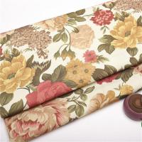 田园花中式花全涤仿麻沙发布料包桌椅抱枕布沙发巾翻新坐垫套清仓 1