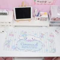 日系少女心卡通桌垫书本办公电脑键盘玩泥防水PU皮革大号垫子 玉桂狗 长款桌垫(约66*30cm)