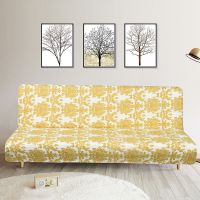 折叠沙发床套沙发垫万能全包无扶手双人1.5m三人1.8m弹力沙发套子 无扶手沙发床[发 财 树] 小号适用长120-15