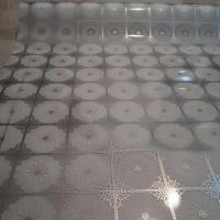 塑料印花水晶桌布防水防油防烫隔热餐桌垫茶几垫免洗多用家具台面 蕾丝菊 50*50