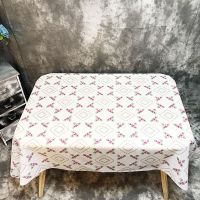 桌布防水防烫少女心免洗塑料ins餐桌垫电视柜防水茶几台布长方形 万紫千红 68*68cm(桌布尺寸)