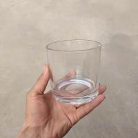 加厚郁金香圆形玻璃花盆水培荷花睡莲铜钱草花瓶矮低玻璃缸玻璃碗 直径10高10