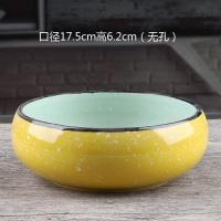 无孔铜钱草水培花盆陶瓷特价清仓水仙金钱草碗莲荷花水培大号容器 LH121无孔水培