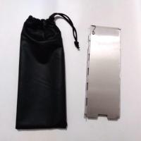 户外挡风板大号加长双面折叠铝合金 野营炉头防风板加带压扣 加厚 普通款6片+布袋