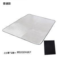 露营铝膜防潮垫户外单双人野餐垫宿舍防水睡垫布家用帐篷野炊垫子 [普通2.5mm]双面铝膜 [0.5*0.5米]不含袋子*
