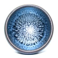 [文化遗产]建盏茶杯茶具男主人功夫陶瓷小单杯碗大号公道杯盖碗 百花禅定6701