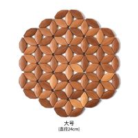 新款24cm特大号餐垫家用套装防烫隔热垫竹制饭店砂锅垫盘垫餐桌垫 特大号90#[1个装]