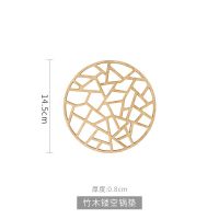 竹制镂空锅垫 家用竹木砂锅汤锅防烫隔热垫家居碗垫盘子垫 竹制镂空锅垫(单个装)
