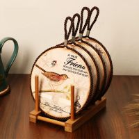 餐桌垫家用碗垫双层软木隔热垫欧式砂锅垫锅垫陶瓷餐盘垫防烫餐垫 1片 鸟02