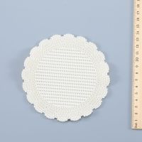 6片餐桌垫子防水隔热垫家用圆形加厚硅胶耐热防烫盘子锅碗茶杯垫 米色小号垫子6片