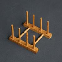 普洱架子实木茶架茶饼展示架 茶饼支架竹制普洱茶架茶托 茶具配件 竹制三茶架