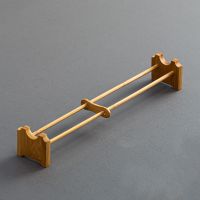 竹制茶杯架子家用小杯子沥水架收纳架单层双层三层功夫茶具置物架 单层竹杯架(自行组装)