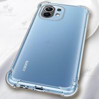 小米11手机壳小米11pro保护套青春5G气囊防摔软硅胶镜头全包男女 [小米11]镜头全包 加厚款 [防摔软壳]单壳